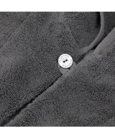 Mabyen Baby Hooded Bathrobe | 100% Organic Cotton Baby Poncho - Dark Grey One Size | Eco-Friendly Baby Wear - Buy Online on GoSupps.com