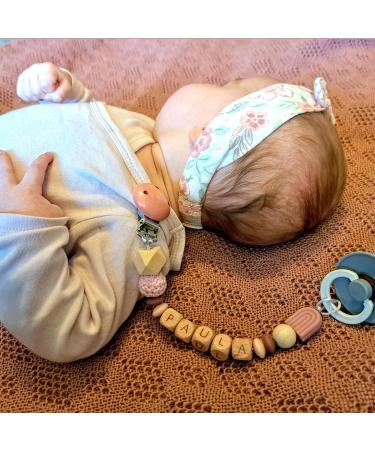 Personalized Storchenkind Baby Gift - Custom Name | Various Colors | Gift Packaging Included | Laser-Engraved Wooden Letters | Food-Safe Silicone | Boys & Girls - Buy Online on GoSupps.com