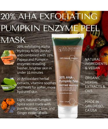 100% Natural AHA Exfoliating Pumpkin Enzyme Peel Masque - 10% Pumpkin & Papaya Enzymes 20% AHAs for Revived Firm & Bright Skin | Organic Skincare - Buy Online on GoSupps.com