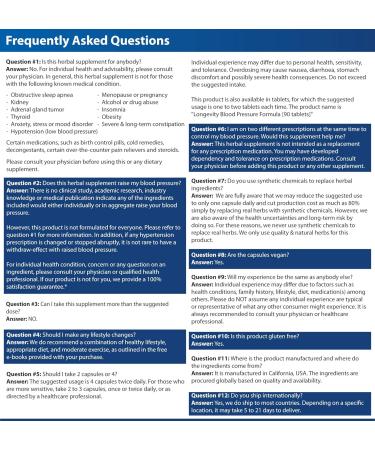 Longevity Blood Pressure Formula - 100 Capsules with 12+ Natural Herbs | Best Supplement for Blood Pressure - 100 Count - Buy Online on GoSupps.com