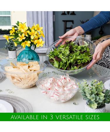 PLASTICPRO Disposable 150 Ounce Round Crystal Clear Plastic Serving Bowls - Pack of 2 | Party Salad & Chip Bowls - Snack & Candy Dish Container - Buy Online on GoSupps.com