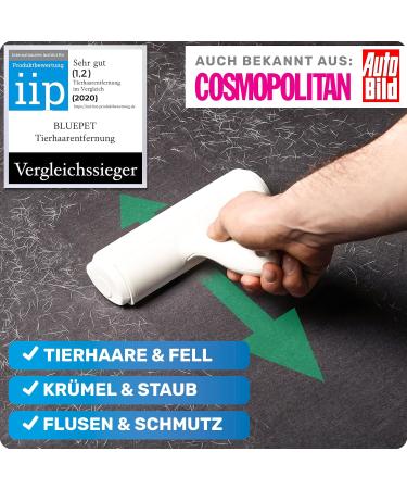 Bluepet Rollotollo Self-Cleaning Lint Roller | Pet Hair Remover for Dogs & Cats | Includes 4x Laundry Balls | International Shipping Available - Buy Online on GoSupps.com