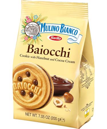 Mulino Bianco Baiocchi Biscuits with Hazelnut 200 g Golden Brown - Buy Online on GoSupps.com