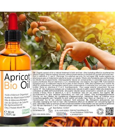 O l na BIO Extra Virgin Apricot Kernel Oil 100% Pure Cold Pressed Oil for After Sun Baby Oil Cuticle Oil Nails Face Body Hair 500ml - Buy Online on GoSupps.com