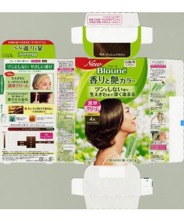 Kao Blaune Fragrant And Gloss Color Gray Hair Dye 4A Ash Brown - Buy Online on GoSupps.com
