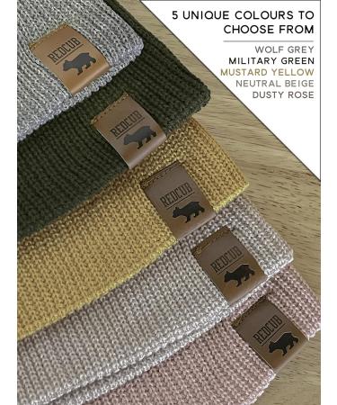 RED CUB Toddler Baby Beanie | Unisex Acrylic Knit Winter Hat | Mustard Yellow 12-36 Months - Buy Online on GoSupps.com