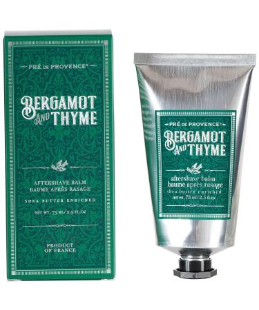 Pre de Provence Shea Butter Enriched Men's After Shave Balm, 2.5 Ounce - Bergamot & Thyme (Packaging may vary)