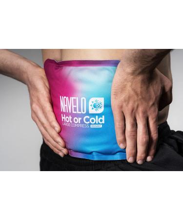 Navelo Cold Warm Compress - Big Gelpack 20x30cm | Reusable Soft Touch Cooling & Heating Pad | Versatile Blue Hot & Cold Gel Pack - Buy Online on GoSupps.com