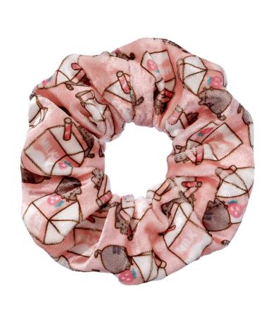 Pusheen the Cat Pink Strawberry Milk Carton Hair Scrunchie