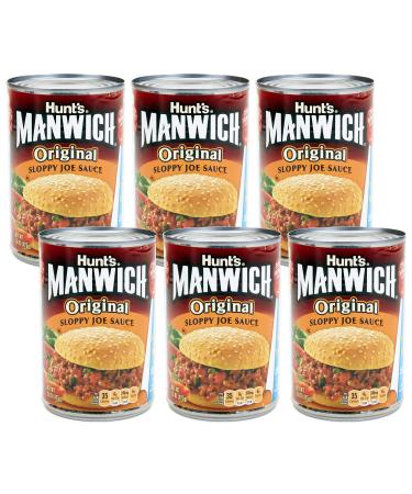 Sloppy Joe Canned 6 Pack  Hunt's Manwich Original Sloppy Joe Sauce 15 oz | Manwich Sloppy Joe
