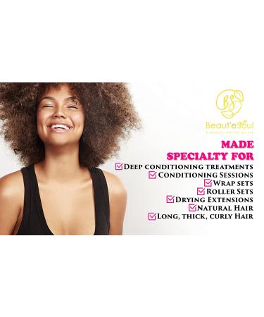 Soft Bonnet Hood Hair Dryer Attachment for Natural Curly Hair Care | Deep Conditioning and Styling Mask Cap | Adjustable Large Hood for Handheld Dryers - Buy Online on GoSupps.com