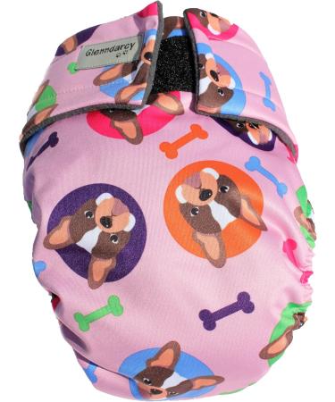 Glenndarcy Dog Diapers Without Tail Hole for French Bulldogs - Medium Long with 2 Washable Pads - Ideal for eCommerce Shipping Internationally - Buy Online on GoSupps.com