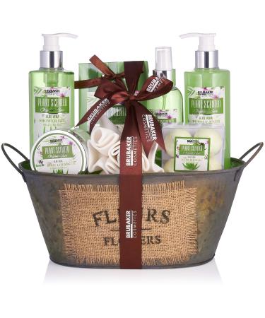 BRUBAKER Cosmetics Bath and Shower Set Aloe Vera - 11-piece gift set in vintage tub - Buy Online on GoSupps.com