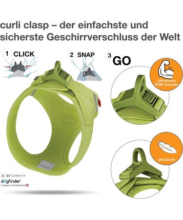 Curli Air-Mesh Vest Harness XL - Lime Green | Lightweight & Comfortable Dog Harness | International Shipping - Buy Online on GoSupps.com