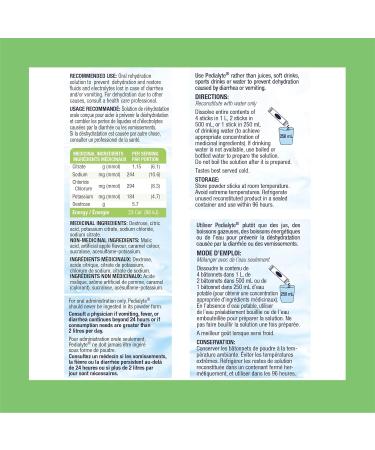 Pedialyte Electrolyte Powder Sticks Oral Rehydration Solution Apple 8 x 8.5 g Electrolyte Powder Packets HEALTH_CARE - Buy Online on GoSupps.com