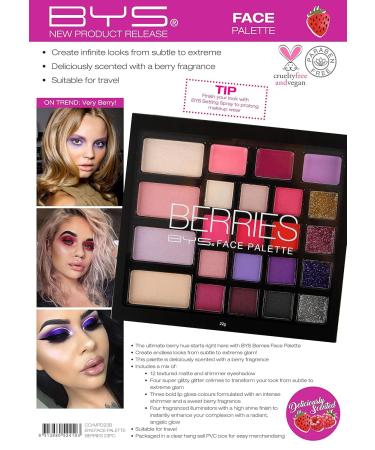 BYS Berries Face Palette - All-in-One Eyeshadows Lip Gloss Contour & Highlighter Kit for Radiant All-Day Beauty - International Shipping Available - Buy Online on GoSupps.com