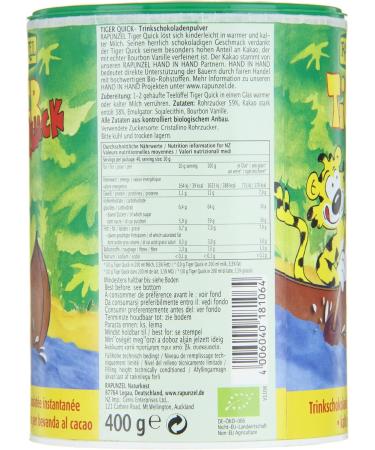 RAPUNZEL - QUICK SOLUBLE COCOA 400G TIGER - Buy Online on GoSupps.com