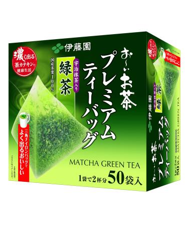 Itoen Ryokucha Green tea Matcha Blend Premium bag Pack of 50