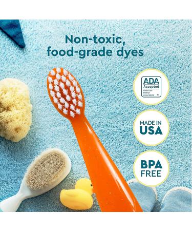 RADIUS Totz Extra Soft Toothbrush for Kids 18+ Months - Green Sparkle - Buy Online on GoSupps.com