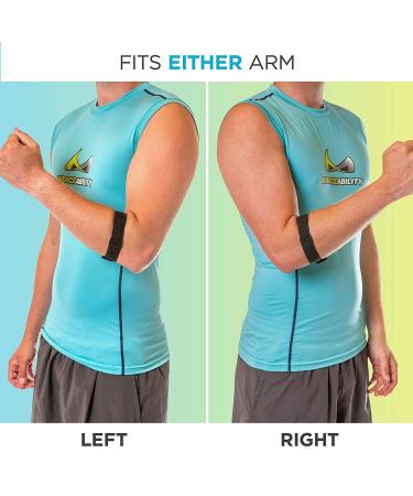 BraceAbility Epicondylitis Brace - Arm Compression Support Band for Medial/Lateral Epicondyle Pain & Tendonitis - Unisex (One Size) - Buy Online on GoSupps.com