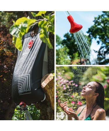 Navaris 5 Gallon Solar Shower Bag - 2X Solar Heating Camping Shower with Head, Hose, and Tap - Ideal for Traveling, Hiking, Backpacking - Buy Online on GoSupps.com
