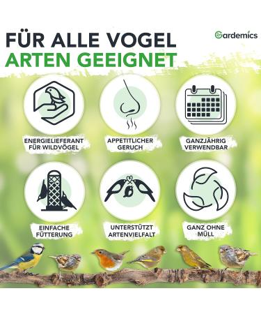 Gardemics Meisenkn del for Wild Birds | 100 Premium Bird Dumplings | 9 kg All-Year Feed for Garden Biodiversity - Buy Online on GoSupps.com