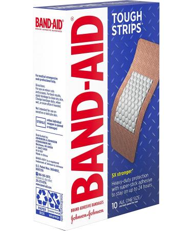 Band-Aid Brand Sterile Tough Strips Adhesive Bandages - Heavy-Duty Fabric, Extra Large, 10 ct (Pack of 2) - Buy Online on GoSupps.com