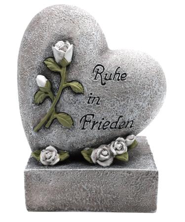 Anosta heart on base - grave decoration grave ornament (grey - rose) - Buy Online on GoSupps.com
