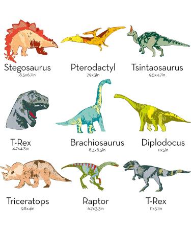 Glow in The Dark Dinosaur Wall Decals - Large Removable Vinyl Stickers for Kids Room Decor - Perfect Birthday or Christmas Gift for Boys and Girls - Buy Online on GoSupps.com