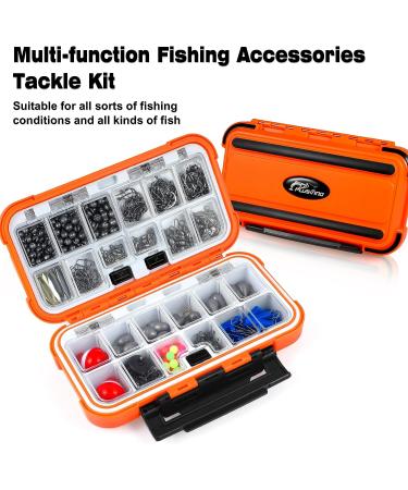 PLUSINNO 253pcs Fishing Accessories Kit with Tackle Box - Fishing Lures, Hooks, Spinner Blade - Perfect Gear for Bass, Bluegill, Crappie - Buy Online on GoSupps.com