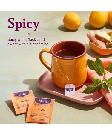 Yogi Tea - Ginger Tea (3 Pack) - Caffeine Free Organic Herbal Tea - 48 Tea Bags - Buy Online on GoSupps.com