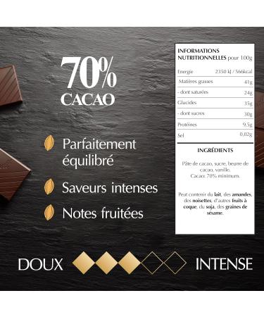 Lindt - Pack of 2 EXCELLENCE 70% Cocoa Tablets - Dark Chocolate 70% 2x100g - Buy Online on GoSupps.com