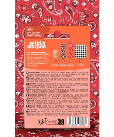 Wild Stripes Plaster Set - 20 Sensitive Skin-Friendly Finger Plasters for 24H Wound Protection | Stylish & Fashionable - Buy Online on GoSupps.com