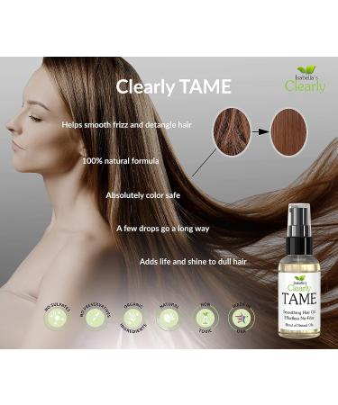 TAME Anti-Frizz Smoothing Hair Oil Treatment with Castor & Rosemary - Sulfate-Free Serum for Curly & Dry Hair - Frizz Control & Shine - Natural USA-Made - Buy Online on GoSupps.com