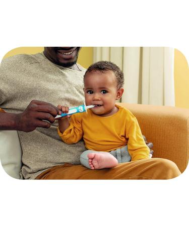 MAM Baby's Brush Set (2 Training Toothbrushes 1 Safety Shield) Baby Toothbrushes with Brushy the Bear Interactive App For Boy 5+ Months Blue - Buy Online on GoSupps.com