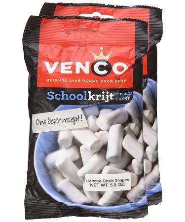 Venco Schoolkrijt Zacht Zoet Dutch Chalk Licorice Sweet Soft 5oz 142g - Pack of 2 - Buy Online on GoSupps.com