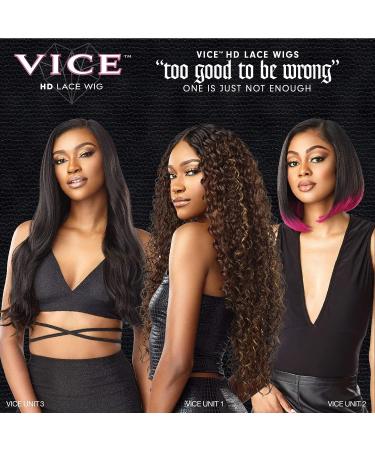 Sensationnel Vice Lace Front Wig - HD Transparent Lace, Pre-Plucked Hairline, 5 Deep Part - Vice Unit 02 (1B) - Buy Online on GoSupps.com