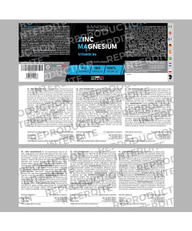 Bandini ZMA ULTRA 180 Capsules (60 Day Coverage) Zinc Magnesium & Vitamin B6 Supplement - Energy Recovery & Muscle Mass - Reduces Fatigue & Burnout - For Men & Women - Buy Online on GoSupps.com