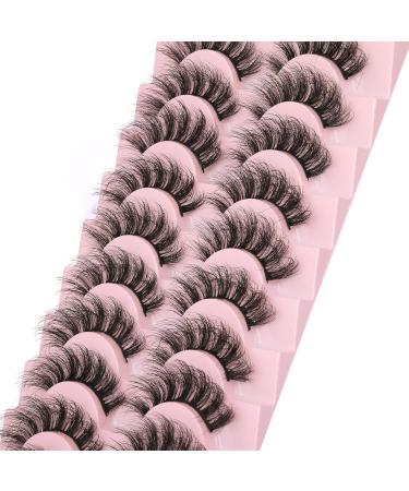 Zegaine 16mm Fluffy False Eyelashes - 10 Pairs of 3D Faux Mink Wispy Cat Eye Lashes for a Natural Extension Look - Buy Online on GoSupps.com