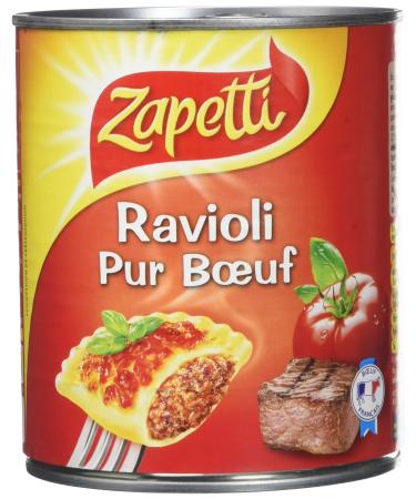 Zapetti Pure Beef Ravioli Box 800 g net - Pack of 6