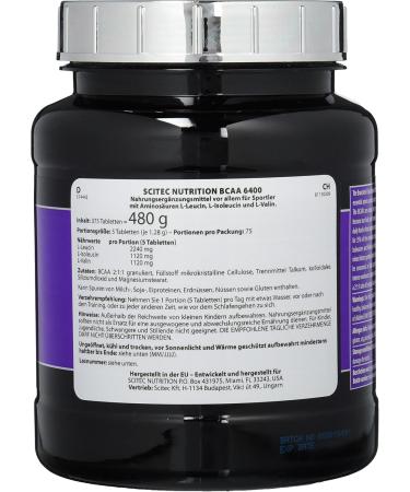 Scitec Nutrition Amino BCAA 6400 - 375 Tablets for Muscle Recovery & Growth | Buy Worldwide - Buy Online on GoSupps.com
