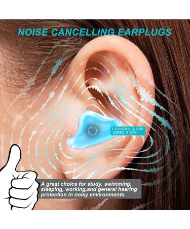 2021 Waterproof Reusable Silicone Ear Plugs - 8 Pairs for Sleeping, Swimming, and Snoring - 32dB Noise Cancelling - Highest NRR - Buy Online on GoSupps.com