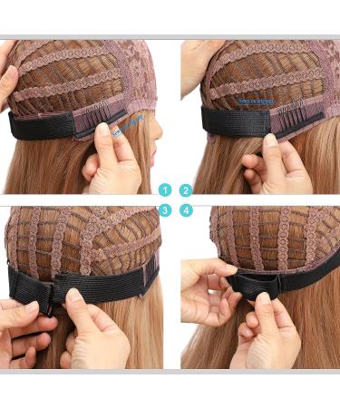 Adjustable Black Elastic Bands for Wigs - 6 PCS 1 Inch Adjustable Straps for Wig Making - Buy Online on GoSupps.com