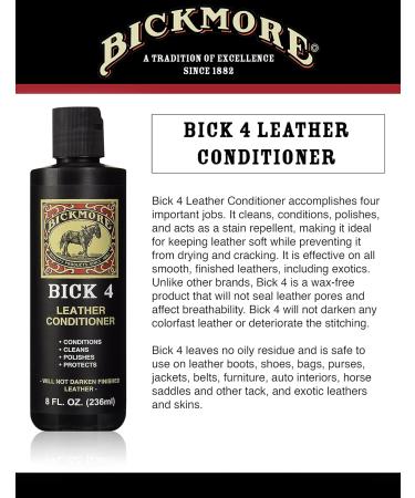 Bickmore Bick 4 Leather Conditioner 8 oz - Premium Leather Care for All Types | International Shipping Available - Buy Online on GoSupps.com