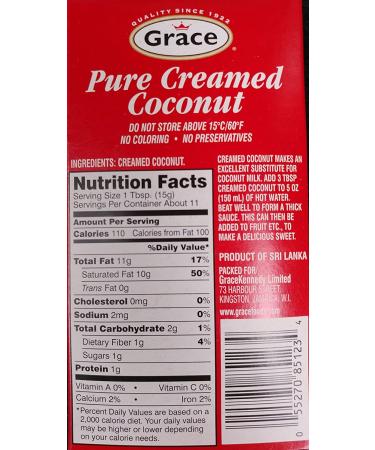 Grace Pure Creamed Coconut 6 oz 2pk - Authentic Caribbean Flavor - Buy Online on GoSupps.com