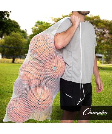 Champion Sports Mesh Equipment Bag 24x48 Black - Durable and Spacious - Buy Online on GoSupps.com
