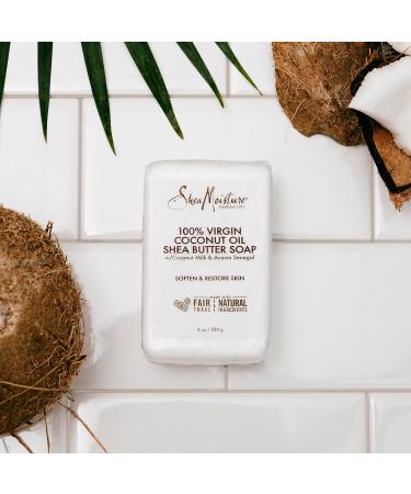 Buy SheaMoisture 100% Virgin Coconut Oil Butter Soap - 8 Oz | International Shipping Available - Buy Online on GoSupps.com