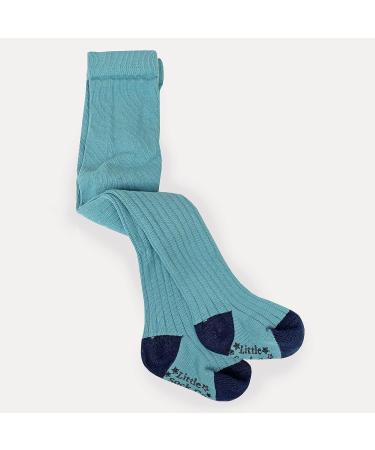 Non-Slip Ribbed Baby & Toddler Girls Tights - Cozy Winter Warm Anti-Skid Tights | 0-6 Months Aqua - Buy Online on GoSupps.com