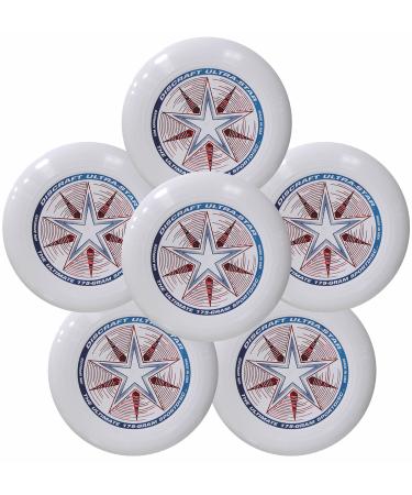 Discraft Ultra-Star 175g Ultimate Frisbee Sport Disc (6 Pack) Choose Color White