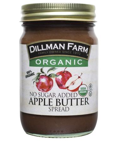 Dillman Farm Organic No Sugar Added Apple Butter Keto Friendly 13oz (Pack of 6)